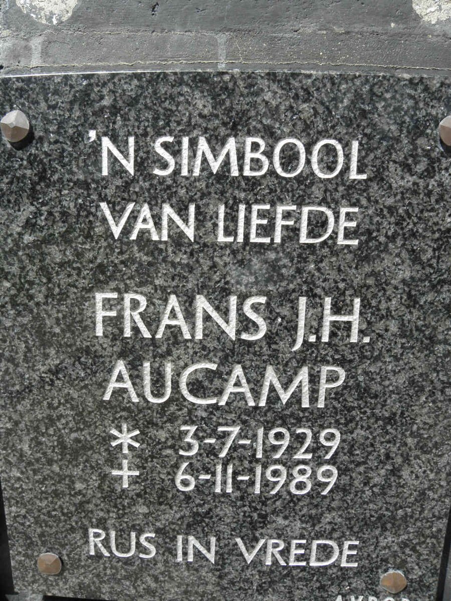 AUCAMP Frans J.H. 1929-1989