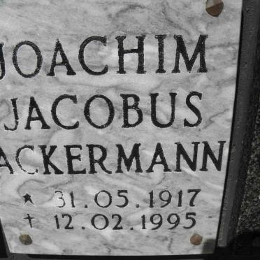ACKERMAN Joachim Jacobus 1917-1995
