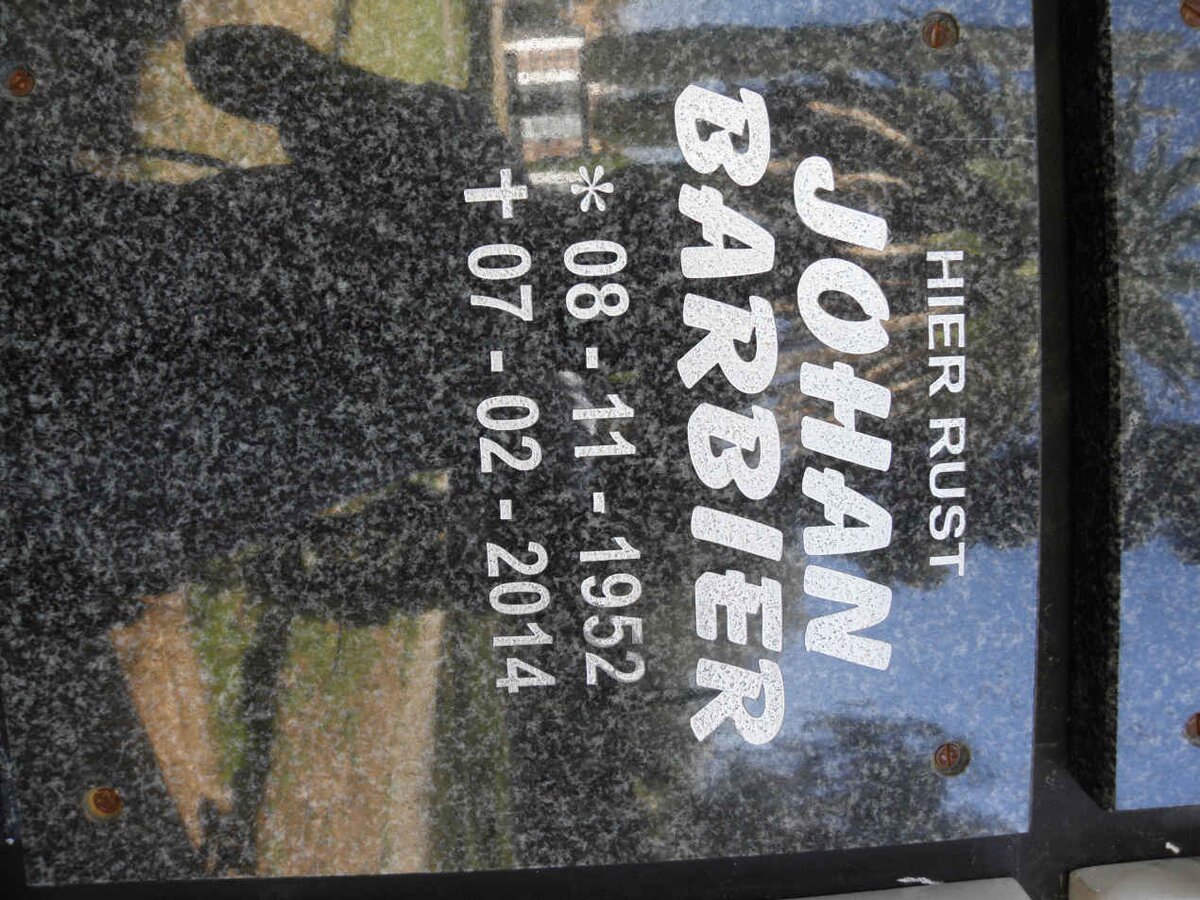BARBIER Johan 1952-2014