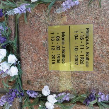 BALHAO Philipus A. 1926-2007 &amp; Maria J. 1936-2015