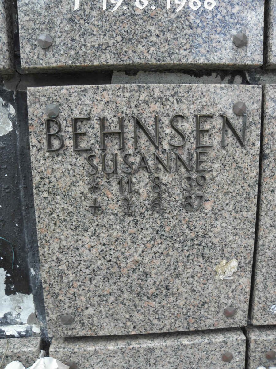 BEHNSEN Susanne 1939-1987