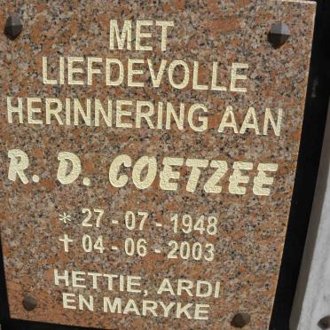 COETZEE R.D. 1948-2003