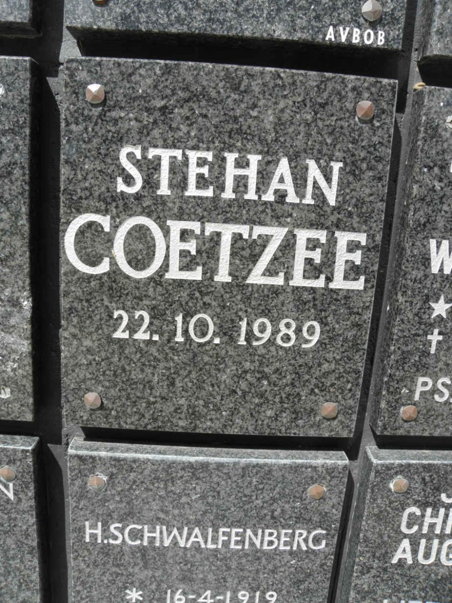 COETZEE Stehan -1989