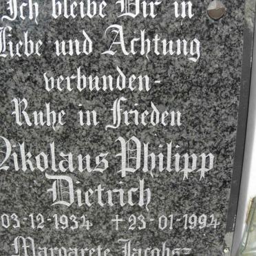 DIETRICH Nikolaus Philipp 1934-1994