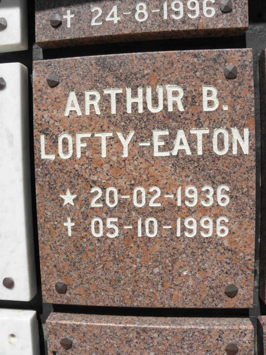 EATON Arthur B., LOFTY 1936-1996