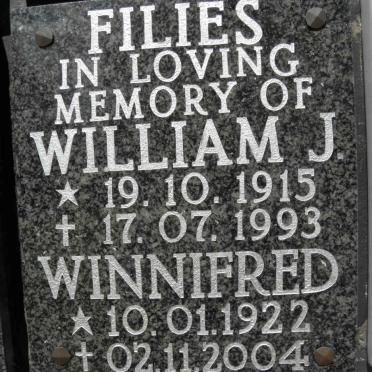 FILIES William J. 1915-1993 &amp; Winnifred 1922-2004