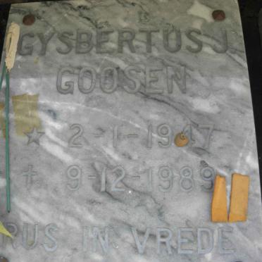 GOOSEN Gysbertus 1947-1989