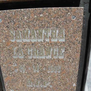 GRANGE Samantha, la 1998-1998