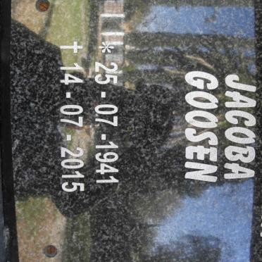 GOOSEN Dirkie Johanna Jacoba 1941-2015