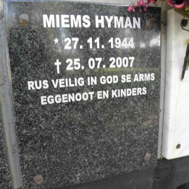 HYMAN Miems 1944-2007