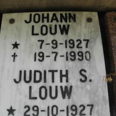 LOUW Johann 1927-1990 &amp; Judith S. 1927-