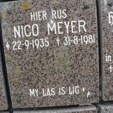 MEYER Nico 1935-1981