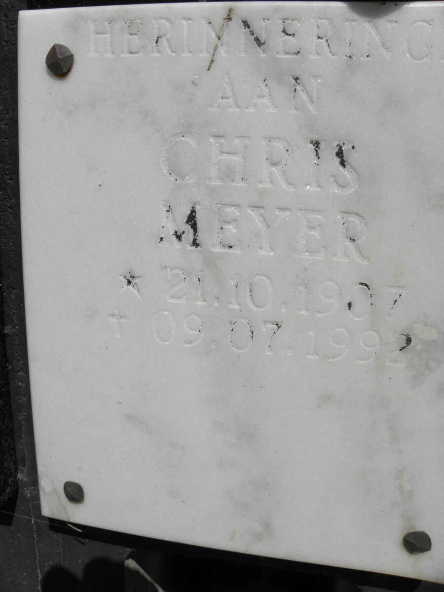 MEYER Chris 1907-1992