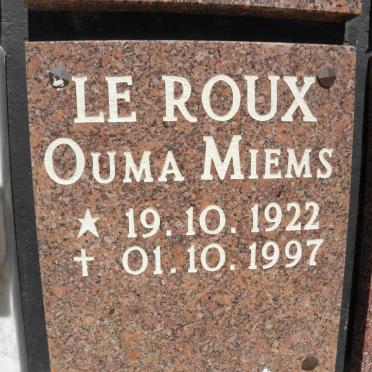 ROUX Miems, le 1922-1997
