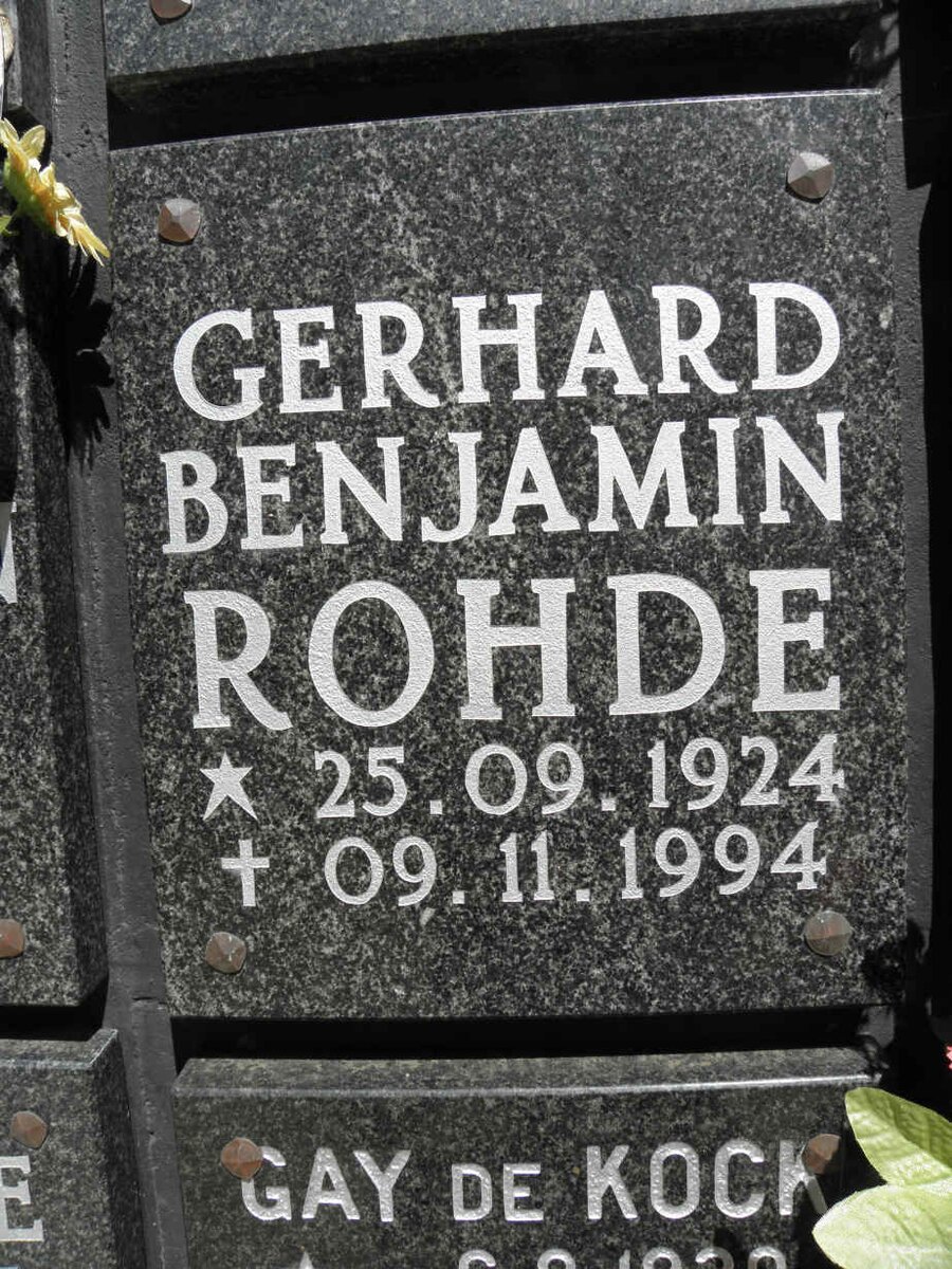 ROHDE Gerhard Benjamin 1924-1994
