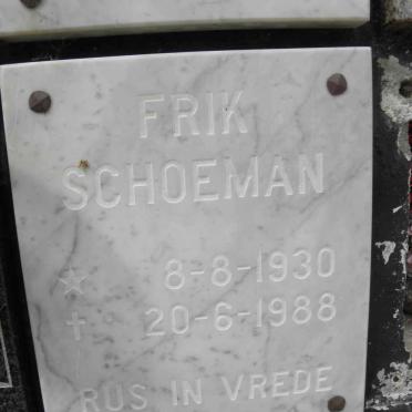 SCHOEMAN Frik 1930-1988
