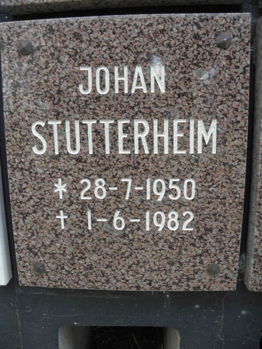 STUTTERHEIM Johan 1950-1982