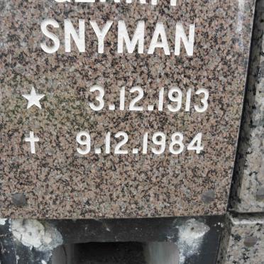 SNYMAN Gerrit 1913-1984