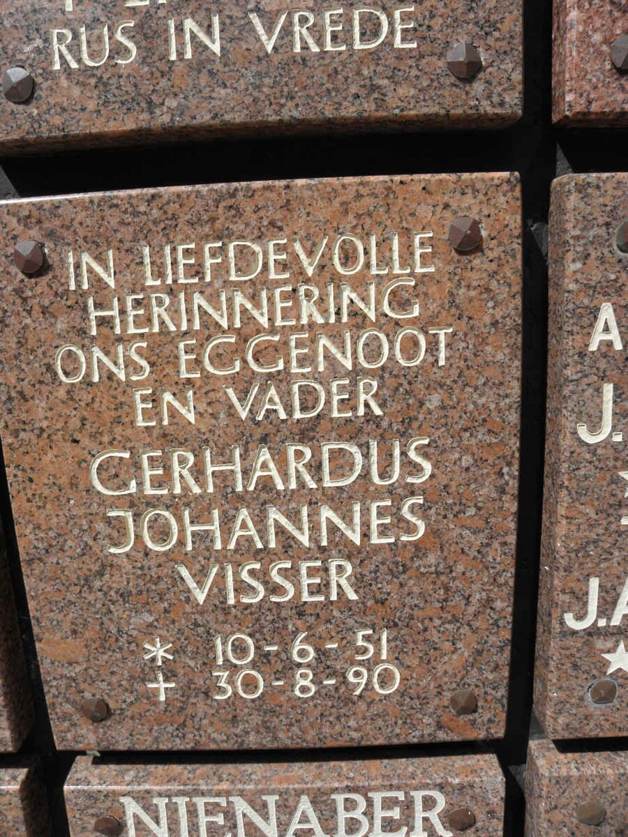 VISSER Gerhardus Johannes 1951-1990