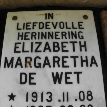 WET Elizabeth Margaretha, de 1913-1995