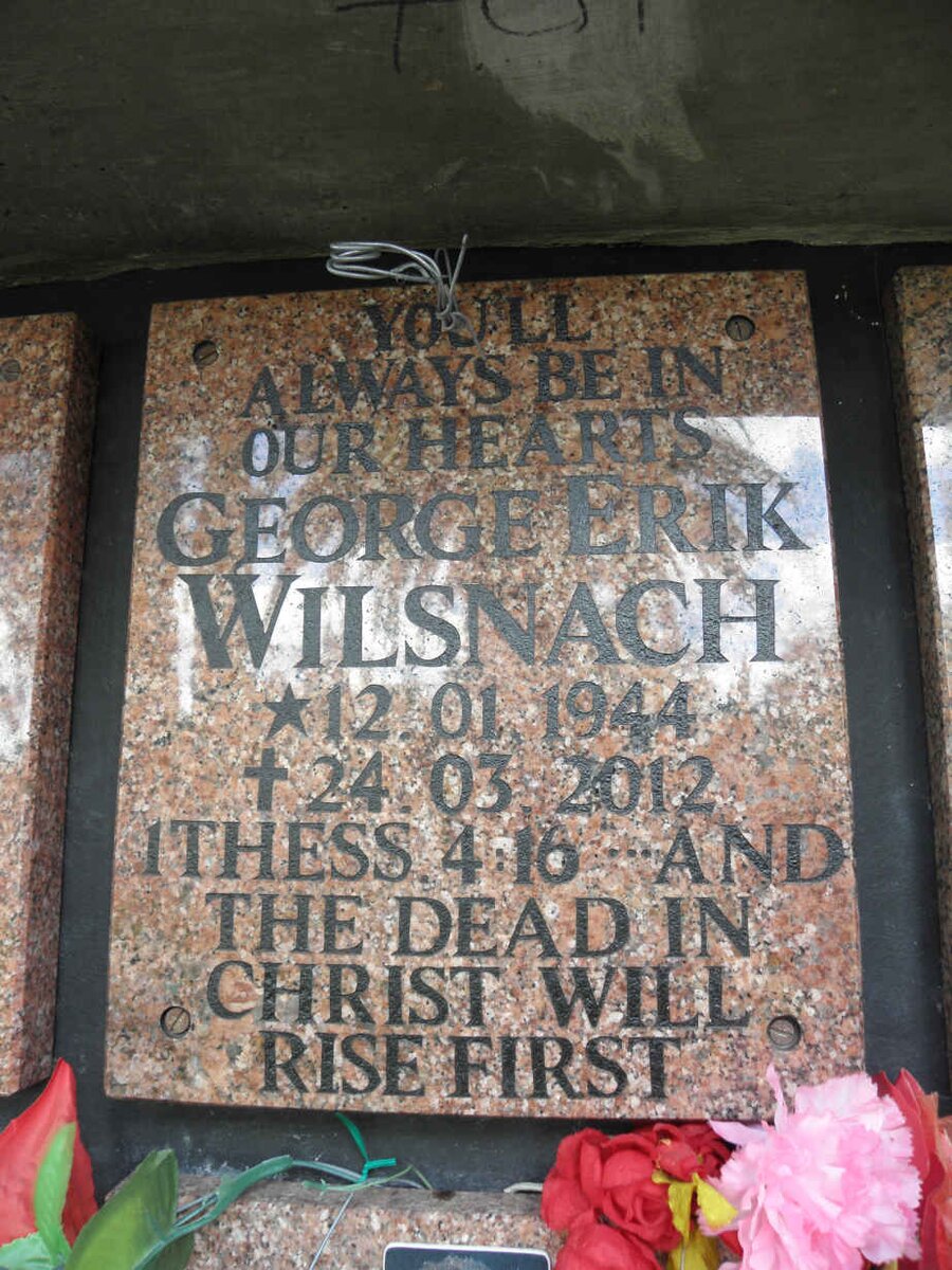 WILSNACH George Erik 1944-2012