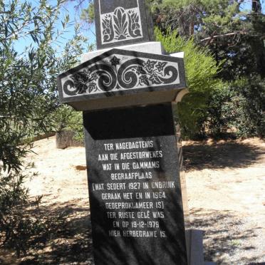 Namibia, WINDHOEK, Pioneerspark, Gammams cemetery