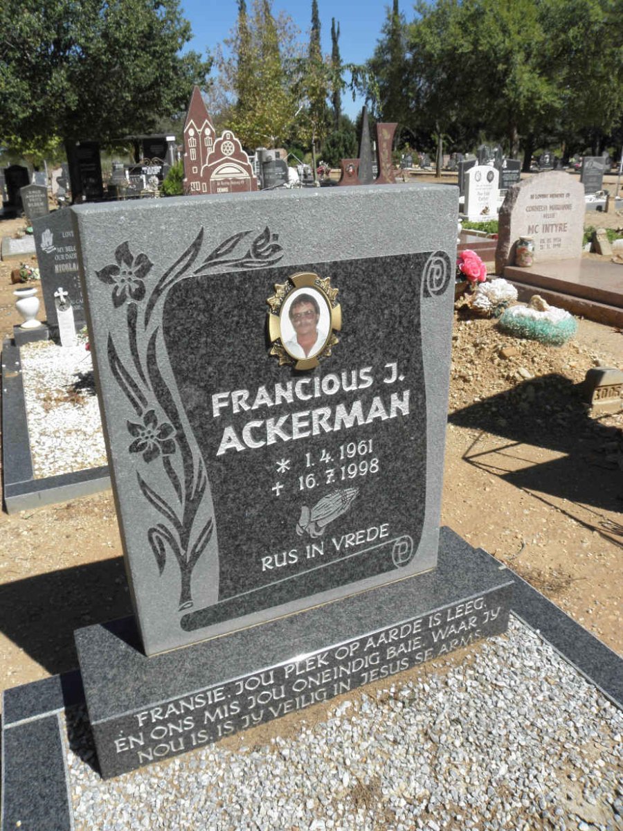 ACKERMAN Francious J. 1961-1998