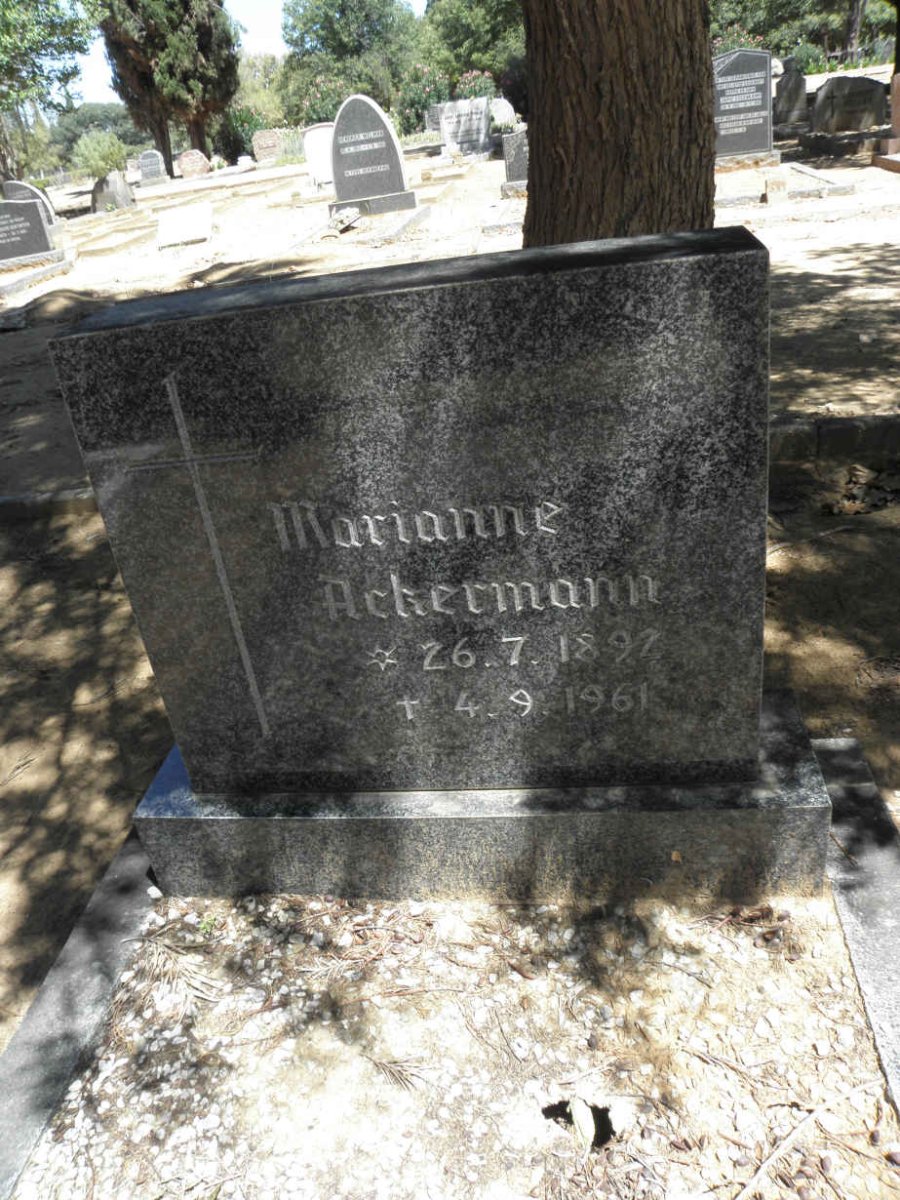 ACKERMANN Marianne 1897-1961