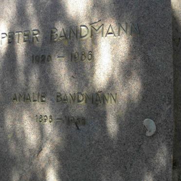 BANDMANN Peter 1920-1986 :: BANDMANN Amalie 1896-1986