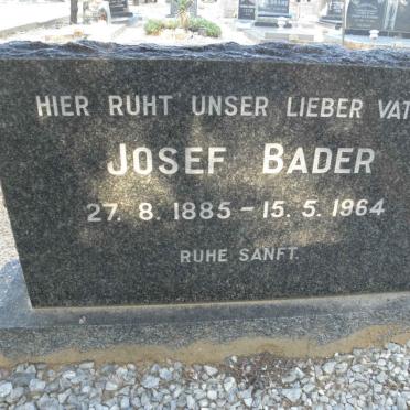 BADER Josef 1885-1964
