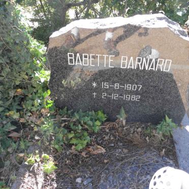 BARNARD Babette 1907-1982