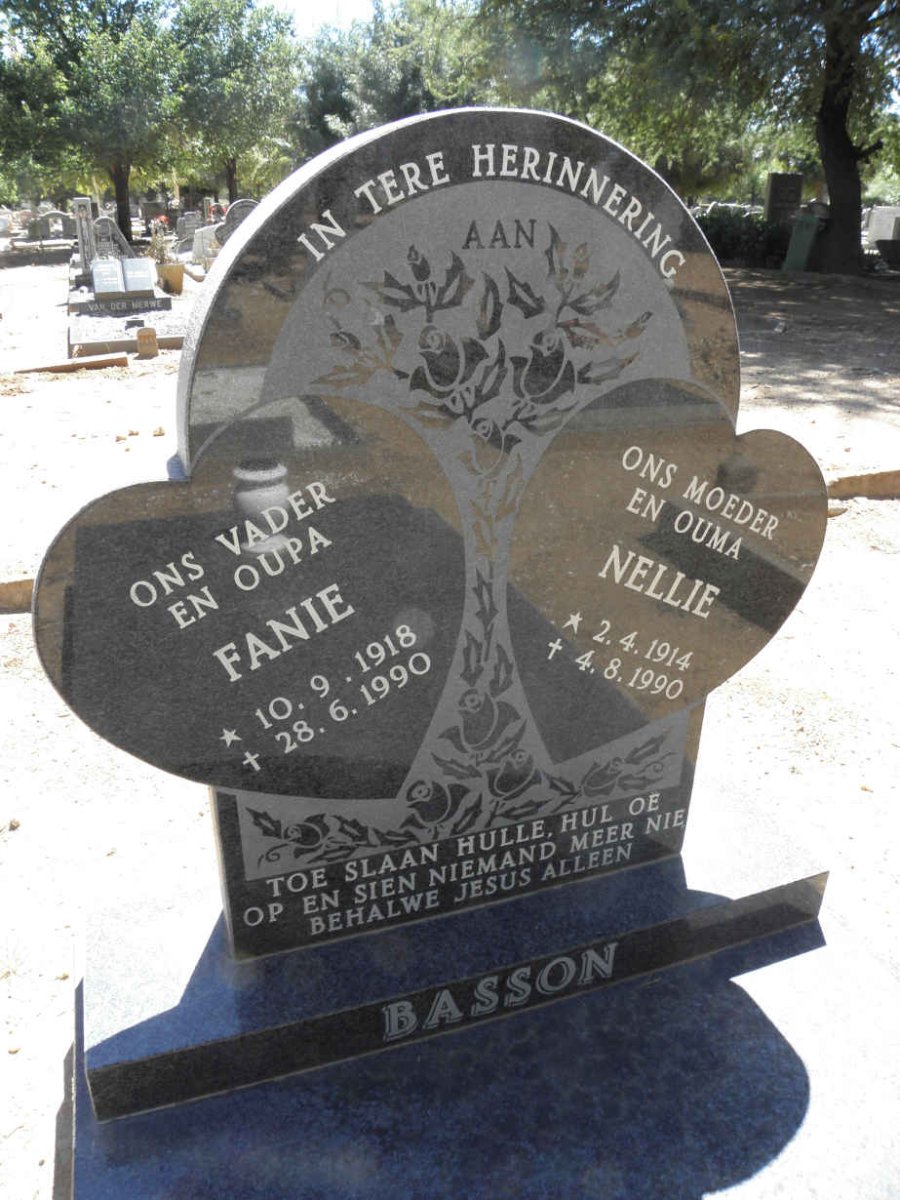 BASSON Fanie 1918-1990 &amp; Nellie 1914-1990