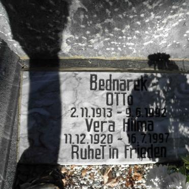 BEDNAREK Otto 1913-1992 &amp; Vera Hilma 1920-1997