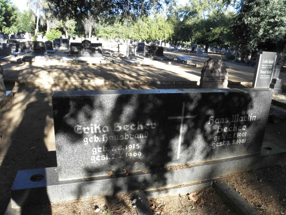 BECKER Hans Martin 1901-1981 &amp; Erika HAUSBRAND 1915-1969