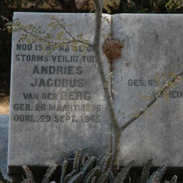 BERG Andries Jacobus, van der 1896-1945