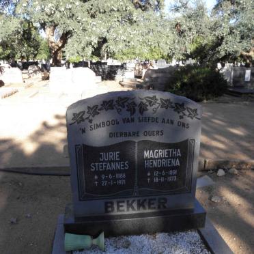 BEKKER Jurie Stefannes 1888-1971 &amp; Magrietha Hendriena 1891-1973