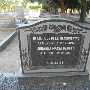 BEUKES Johanna Maria 1891-1982