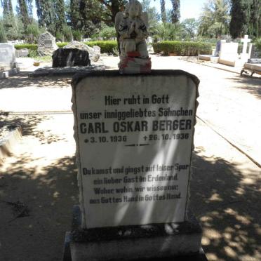 BERGER Carl Oskar 1936-1936