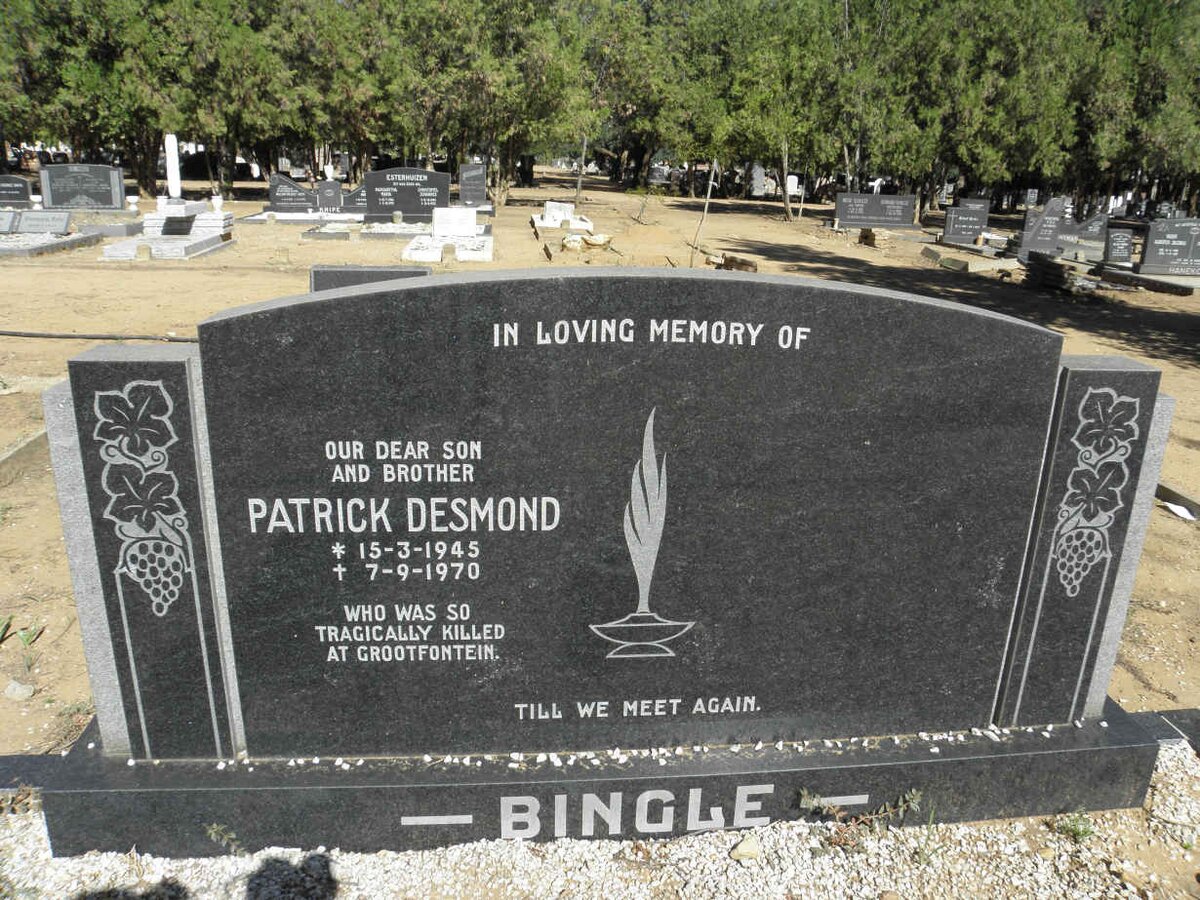 BINGLE Patrick Desmond 1945-1970