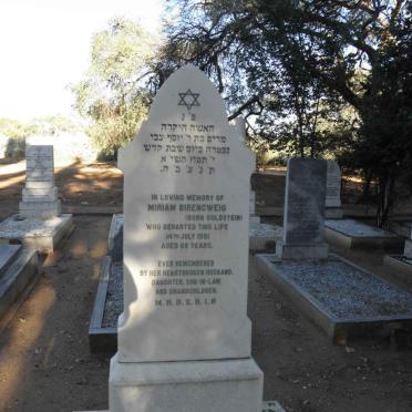 BIRENCWEIG Miriam nee GOLDSTEIN -1951