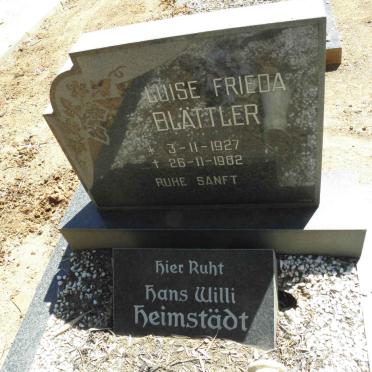 BLÄTTLER Luise Frieda 1927-1982 :: HEIMSTÄDT Hans Willi 