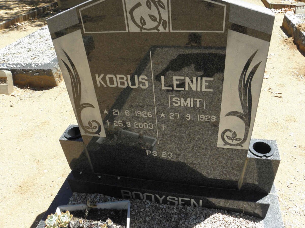 BOOYSEN Kobus 1926-2003 &amp; Lenie SMIT 1928-