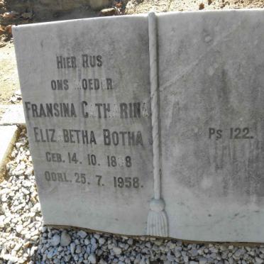 BOTHA Fransina Catharina Elizabetha 1888-1958