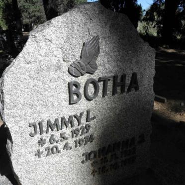 BOTHA Jimmy L. 1929-1974 &amp; Johanna ?. 1932-1987