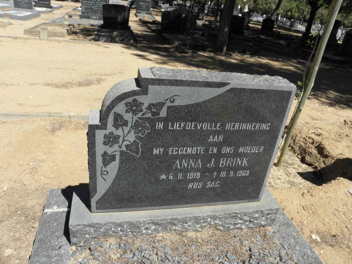 BRINK Anna J. 1919-1968