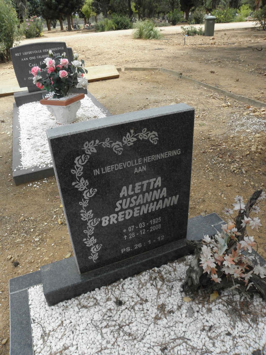 BREDENHANN Aletta Susanna 1925-2008