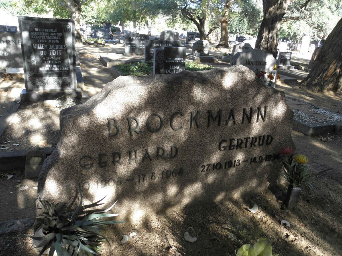 BROCKMANN Gerhard 1908-1968 &amp; Gertrud 1913-1996