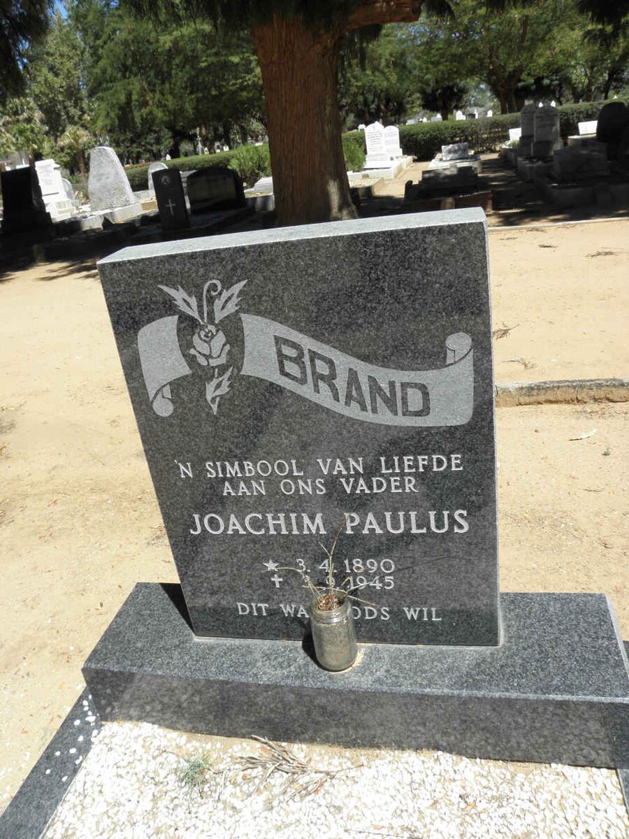 BRAND Joachim Paulus 1890-1945