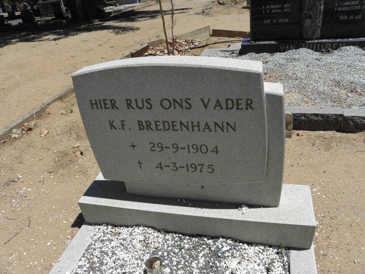 BREDENHANN K.F. 1904-1975