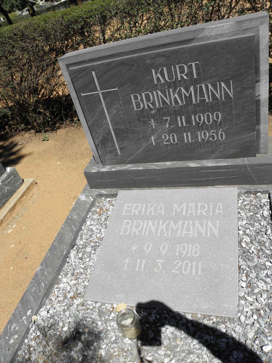 BRINKMANN Kurt 1909-1956 &amp; Erika Maria 1918-2011